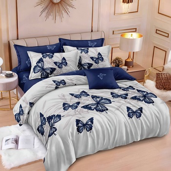 EmonaMall Двулицево спално бельо EmonaMall, 6 части - Модел S18347 (S18347-66666d)