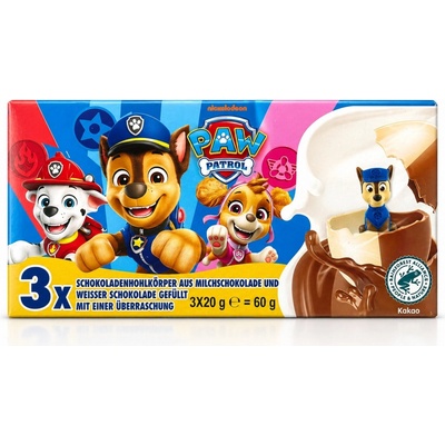 Choceur čokoládová vajíčka s překvapením Paw Patrol 3ks 60 g