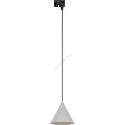 Пендел за релсова система CONO 1xE27/15W/230V черен/сив (TK10654)