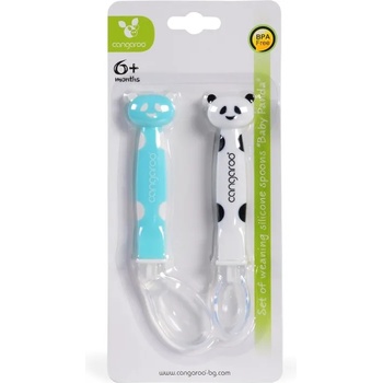 Cangaroo Силиконова лъжичка Cangaroo - Baby Panda, синя (104540)