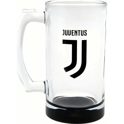 FotbalFans Juventus Turín FC černý znak klubu 425 ml