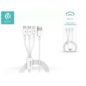 DEVIA ST329975 SMART 3in1 micro USB/Type-C/Lightning 1, 2 м кабел за зареждане (ST329975)