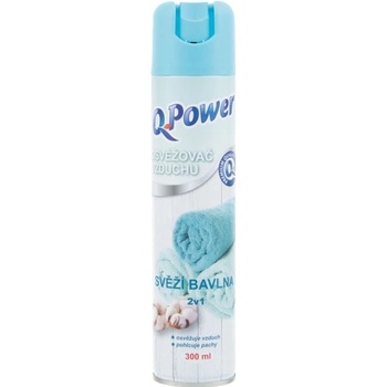 Q Power osviežovač vzduchu svieža bavlna 2v1, 300 ml