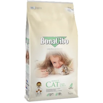 BonaCibo Lamb & Rice Adult Cat - Пълноценна храна за израснали капризни котки с агнешко и ориз 5 кг