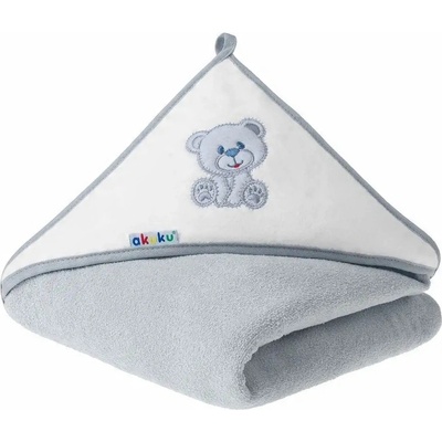 Akuku Froté osuška s kapucí 100x100cm šedý medvídek – Zbozi.Blesk.cz