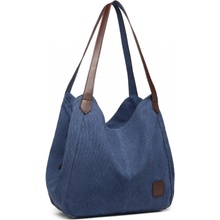Dámska taška na rameno canvas Kono Saviora navy L modrá