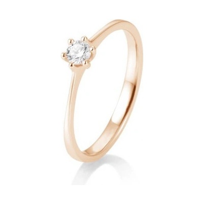 Sofia Diamonds prsteň z ružového zlata s diamantom BE41 82143 R