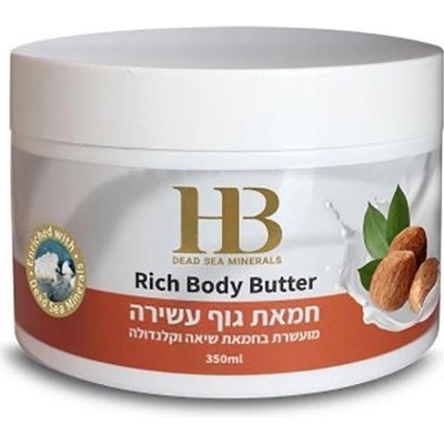 H&B Dead Sea tělové máslo s bambuckým máslem 350 ml