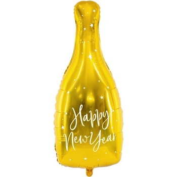 Party Deco Фолиев Балон "Бутилка - Happy New Year", в Златно