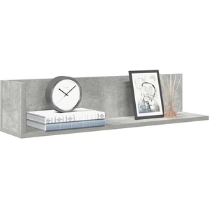 vidaXL Стенни рафтове 2 бр бетонно сиви 75x16, 5x16, 5см инженерно дърво (860034)