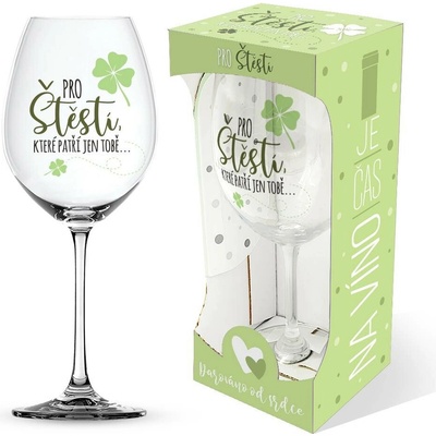 Nekupto Sklenice na víno Pro štěstí které patří jen tobě 440 ml