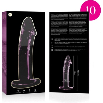 Nebula Series by Ibiza Стъклено розово дилдо модел 10 nebula 18.5 см