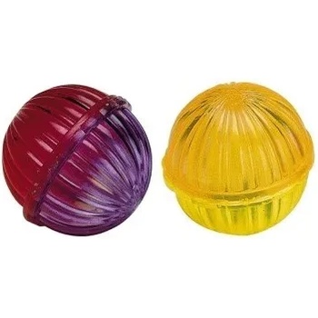 Ferplast Translucent balls - Играчка за кучета и котки, пластмасови топчета 2 броя със звънче, 4 см