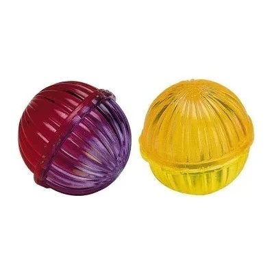 Ferplast Translucent balls - Играчка за кучета и котки, пластмасови топчета 2 броя със звънче, 4 см