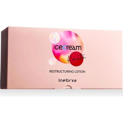 Inebrya Ice Cream Keratin Restructuring Lotion ампули за коса 12x11 ml унисекс