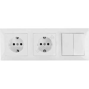 Aigostar - Комплект 2x контакт с ключ 2x16A/250V SCHUKO (AI0344)