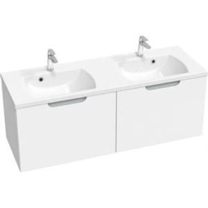 RAVAK Classic II - Шкаф за мивка 129x45x47 см, 2 чекмеджета, бяло/сиво гланц X000001483 (X000001483)
