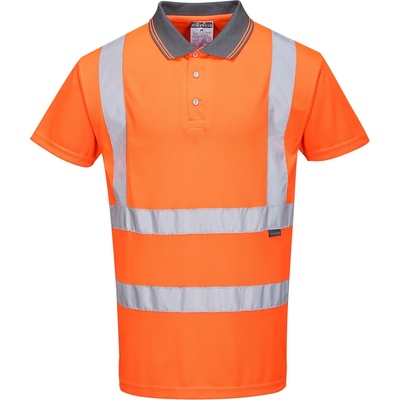 Portwest hi-vis rt22 / Функционална светлоотразителна поло тениска - hv оранжева l (rt22orrl)