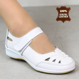  Обувки естествена кожа W186093 White
