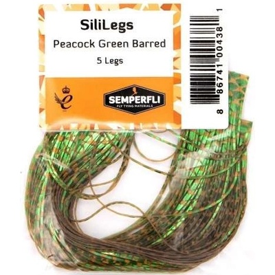 Semperfli Silikonové Nožičky SiliLegs Peacock Green Barred