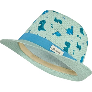 Sterntaler Детска шапка Sterntaler Kids' Straw Hat Dinosaur Hat - Hellmint - размер 45 cm (904-3671-0211)