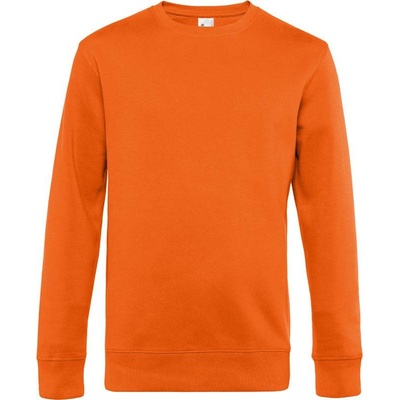 B&C KING Crew Neck pánska mikina oranžová pure