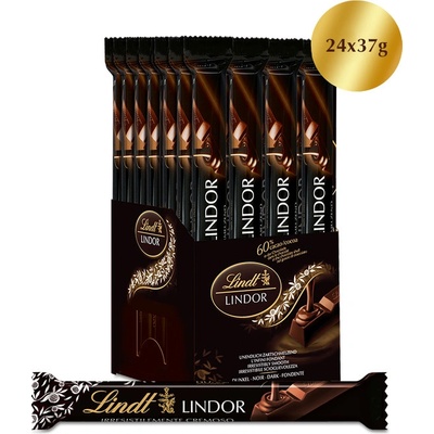 Lindt Lindor Horká čokoláda s jemnou tekutou náplňou 24 x 37 g