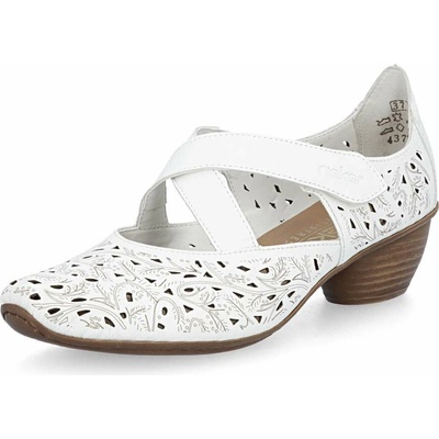 Rieker dámské lodičky 43773-80 bílá – Zboží Mobilmania