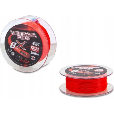 Uni Cat šňůra 8 X Vencata Red 200m 0,50mm 48kg