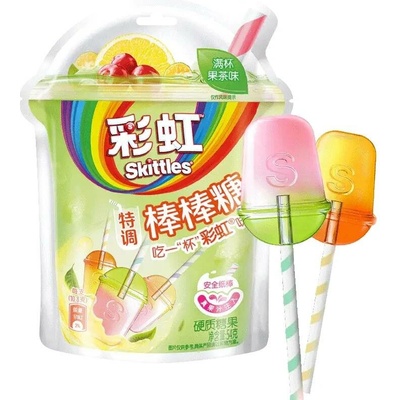 Skittles Asia lízátka s příchutí bubble tea 54 g