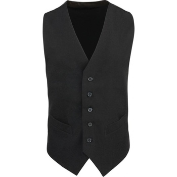 Premier Workwear Pánska vesta so saténovým chrbtom Čierna