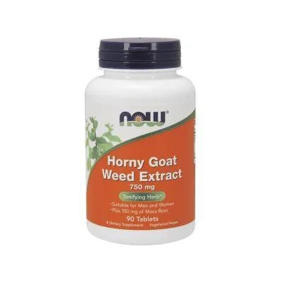 NOW Афродизиак - Horny Goat Weed Extract 750 мг. - 90 таблетки - NOW FOODS, NF4758