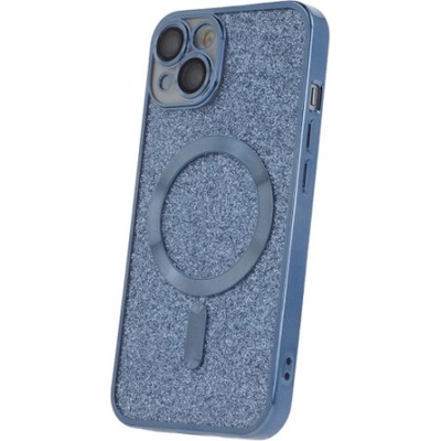 Mobi-Fon Силиконов кейс bSmart Glitter Chrome Magsafe с протектори за камерите, За iPhone 13 Pro Max (6.7), Син (IPH-13PMAX-002)