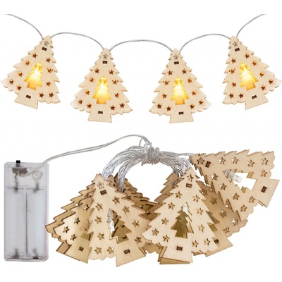 Tutumi Vánoční osvětlení LED girlanda dřevěné vánoční stromky CD009