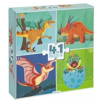 TOY UNIVERSE Dinosauři 4v1 4,6,9,12 dílků