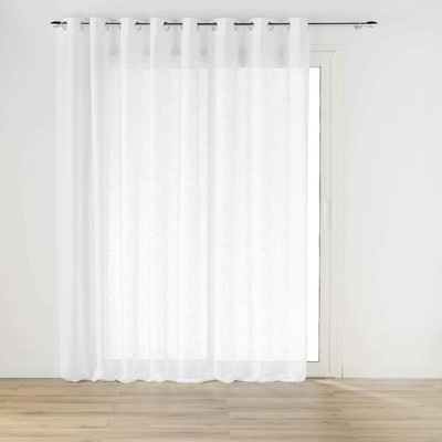 Douceur d'intérieur Široká záclona s efektem lnu, HALTONA, 300 x 240 cm bílá