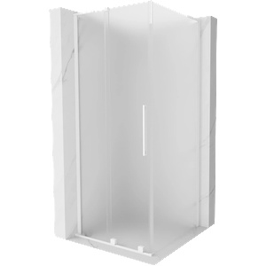Mexen Velar L плъзгаща се душ кабина 100 x 100 см, матирана, бяла - 871-100-100-33-20 (871-100-100-33-20)