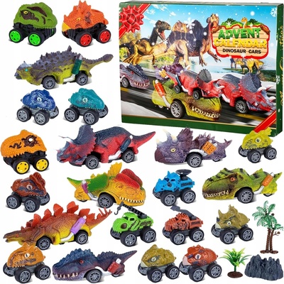 SUPVOX Adventný kalendár 24 dní 2026, Dinosaury a Monster Truck, pre deti