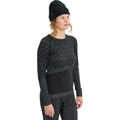 Burton Wms [ak] Slokar Merino Crew true black/grey cloud