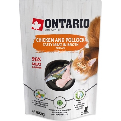 Ontario Cat Chicken and Codfish in Broth 80 g