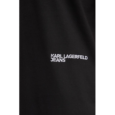 Karl Lagerfeld Jeans Памучна тениска Karl Lagerfeld Jeans в черно с принт A1M17113 (A1M17113)