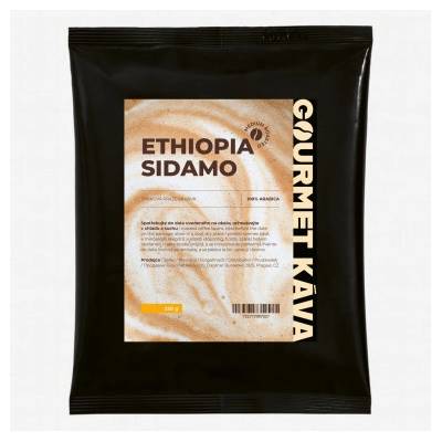 GourmetKava Etiopie Sidamo, СРЕДНО ИЗПЕЧЕНО, кафе на зърна арабика: Не, благодаря ви. 250g