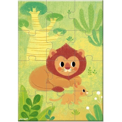 Janod Детски джобен пъзел Janod - Лъв (J02682)