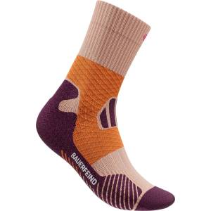 Bauerfeind Sports Дамски чорапи за бягане Bauerfeind Sports Women's Trail Run Mid Cut Socks Running socks - Sunrise Peach - размер 39-42 (EU) (201-8093-0212)