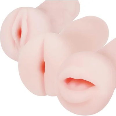 Adam and Eve Комплект мастурбатори от Кибер Кожа "adams trio" 13 см Вагина Уста Анус