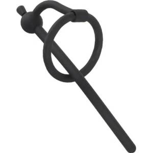 Penisplug Силиконова запушалка за сперма с пръстен и тапа Pissing Pleasure (6 мм)