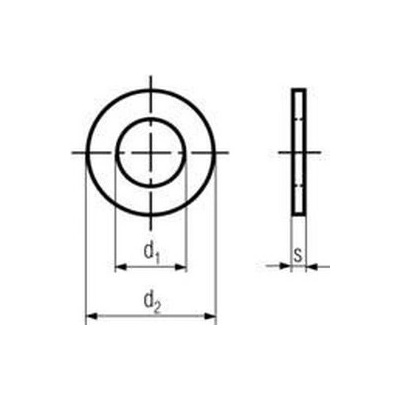 podložka M6 pr.6.4x12x1.6 140 HV ZINEK plochá DIN 125A – Sleviste.cz