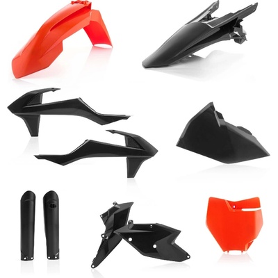 Acerbis plastový full kit sa hodí pre KTM SX/SXF/16-18 kromě SX250/16 čierna/oranž
