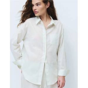Marks & Spencer Раирана пижамна риза от чист памук с яка Marks & Spencer зелена Marks & Spencer | Zelen | ЖЕНИ | 8