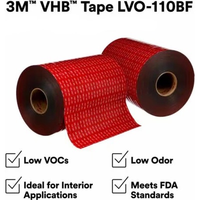 3M LVO-110BF VHB páska na nepriamy kontakt s potravinami 1,1 mm čierna